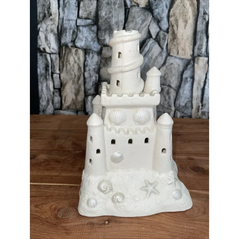 PARTYLITE Sand Castle 2000 Tea Light Candle Holder Farmhouse Beach P7306 - Picture 3 of 10